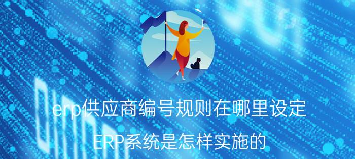 erp供应商编号规则在哪里设定 ERP系统是怎样实施的？步骤有哪些？